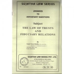 Sujatha's Law of Trusts and Fiduciary Relations For B.S.L & L.L.B by Gade Veera Reddy